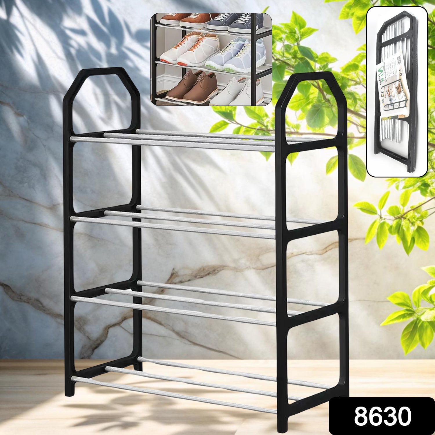 4 Layer Space-saving Shoes Show Rack Folding Shoe Rack (1 Pc) 4 Layer Space-saving Shoes Show Rack Folding Shoe Rack (1 Pc)